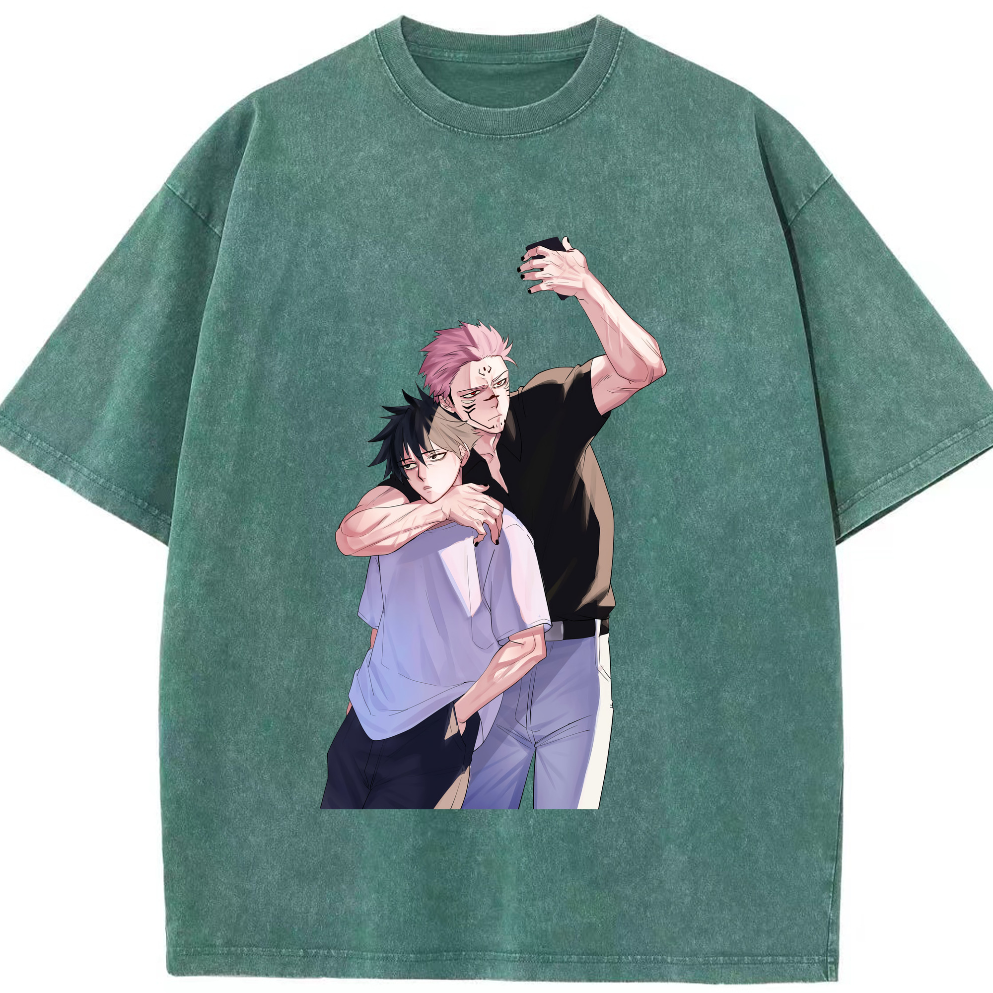 （画像用） 呪術廻戦 Jujutsu Kaisen 綿100% ヴィンテージ風 半袖Tシャツ（フロントプリント）